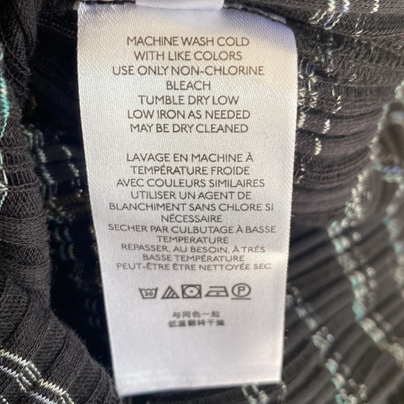 (A3) We the Free Cowl neck off shoulder Ribbed striped Longsleeve blouse, Sz M - Picture 8 of 9